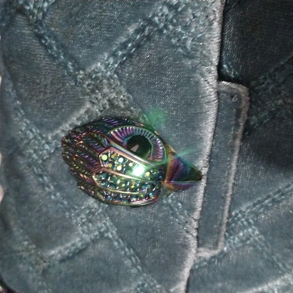 Kurt Geiger Mini Kensington Velvet Crossbody Bag - Picture 5 of 11